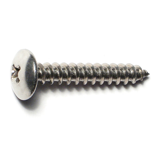 #10 x 1-1/4" 18-8 Stainless Steel Phillips Truss Head Sheet Metal Screws