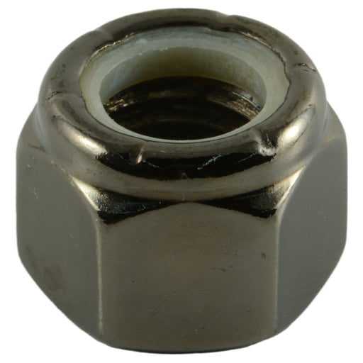 5/8"-11 Black Chrome Plated Steel Coarse Thread Nylon Insert Lock Nuts