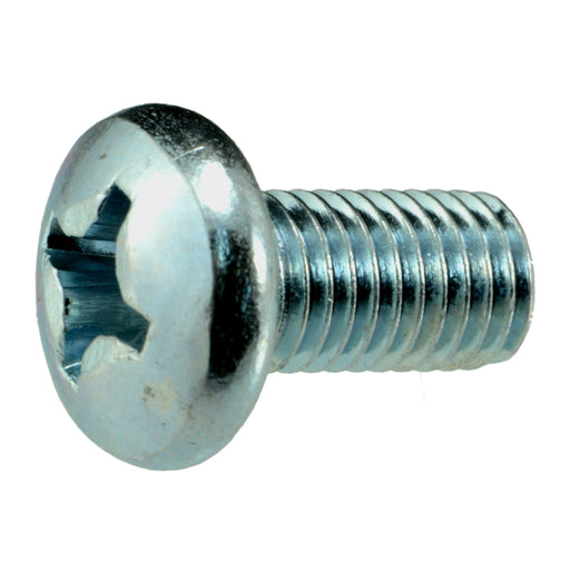 1/4"-28 x 1/2" Zinc Plated Steel Fine Thread Phillips Pan Head Machine Screws