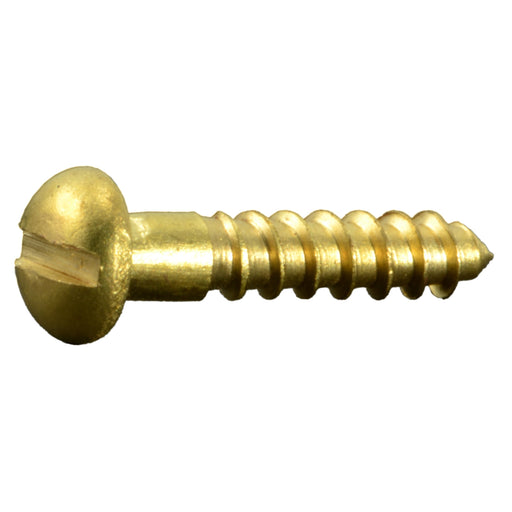 #3 x 1/2" Brass Slotted Round Head Wood Screws