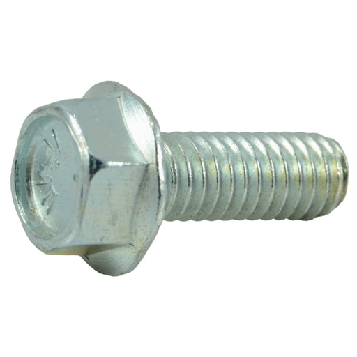 5/16"-18 x 7/8" Zinc Plated Grade 5 Steel Coarse Thread Hex Washer Head Serrated Flange Bolts