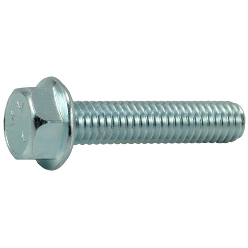 5/16"-18 x 1-1/2" Zinc Plated Grade 5 Steel Coarse Thread Serrated Hex Washer Head Flange Bolts