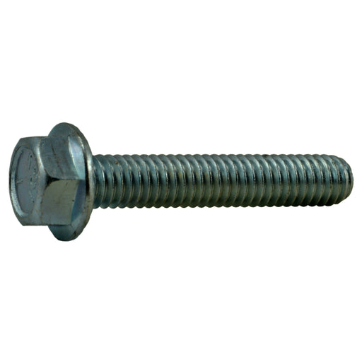 5/16"-18 x 1-3/4" Zinc Plated Grade 5 Steel Coarse Thread Serrated Hex Washer Head Flange Bolts