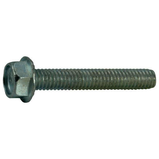 5/16"-18 x 2" Zinc Plated Grade 5 Steel Coarse Thread Hex Washer Head Serrated Flange Bolts