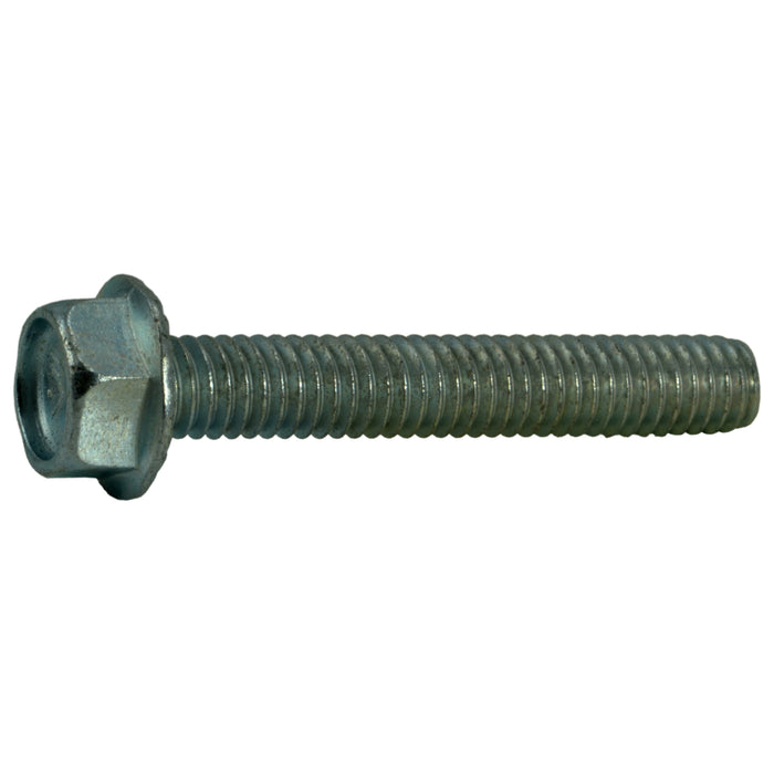 5/16"-18 x 2" Zinc Plated Grade 5 Steel Coarse Thread Hex Washer Head Serrated Flange Bolts