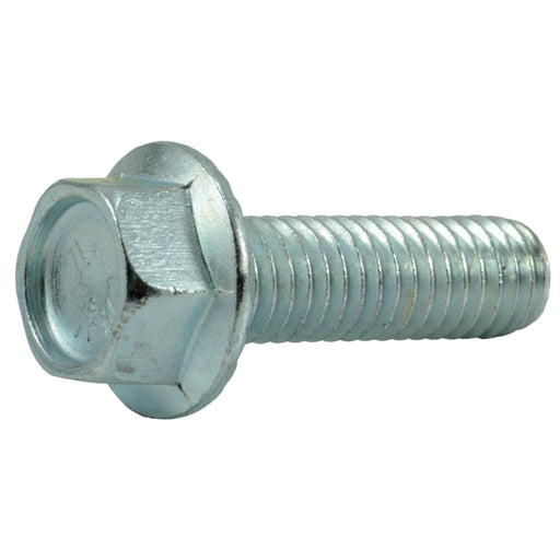 3/8"-16 x 1-1/4" Zinc Plated Grade 5 Steel Coarse Thread Hex Washer Head Serrated Flange Bolts