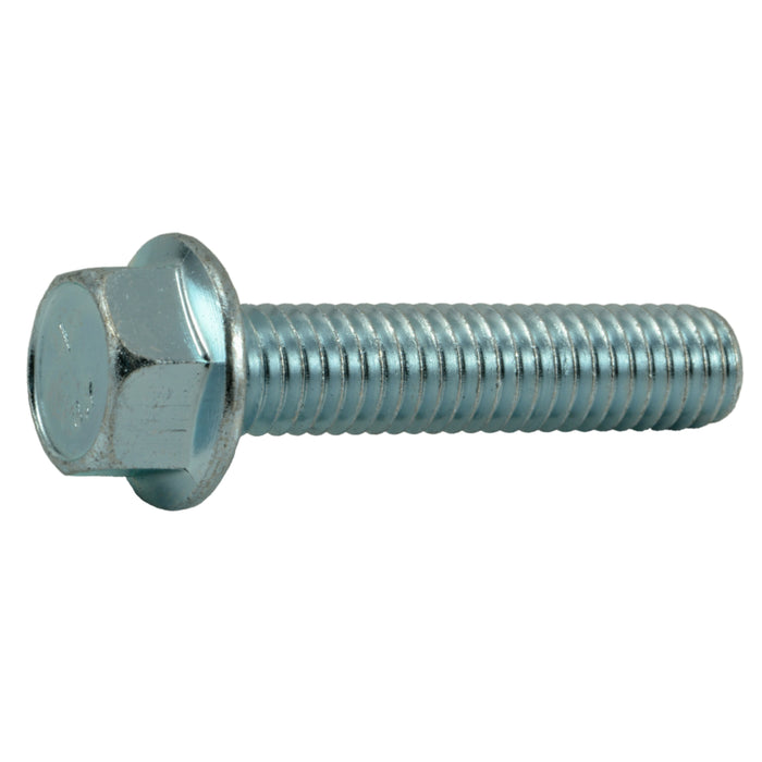 3/8"-16 x 1-3/4" Zinc Plated Grade 5 Steel Coarse Thread Hex Washer Head Serrated Flange Bolts