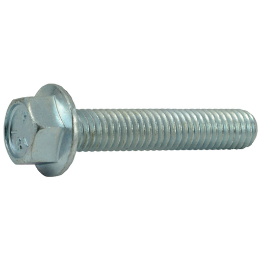 3/8"-16 x 2" Zinc Plated Grade 5 Steel Coarse Thread Hex Washer Head Serrated Flange Bolts