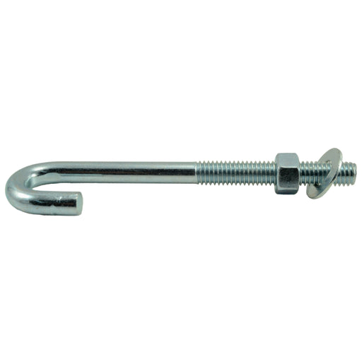 3/8"-16 x 5" Zinc Plated Steel Coarse Thread J Bolts