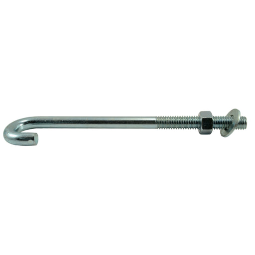 3/8-16 x 1/4" x 5/8" x 6" Zinc Plated Steel Coarse Thread J-Bolt