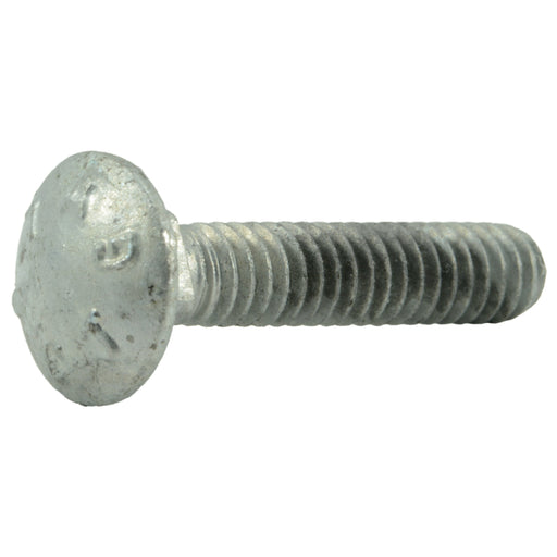 1/4"-20 x 1-1/4" Hot Dip Galvanized Grade 2 / A307 Steel Coarse Thread Carriage Bolts