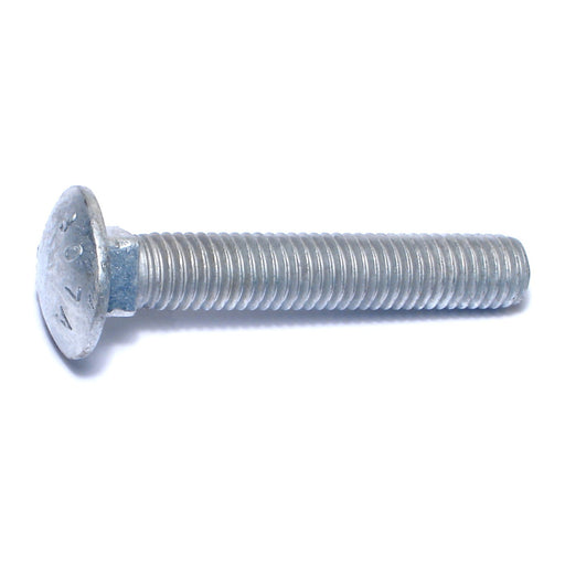 1/2"-13 x 3" Hot Dip Galvanized Grade 2 / A307 Steel Coarse Thread Carriage Bolts