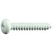 #10 x 1-1/4" White Steel Phillips Pan Head Sheet Metal Screws