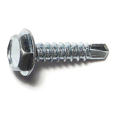 #6-20 x 5/8" Zinc Plated Steel Hex Washer Head Self-Drilling Screws