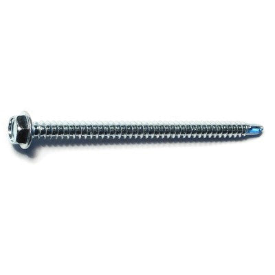 #8-18 x 2-1/2" Zinc Plated Steel Hex Washer Head Self-Drilling Screws