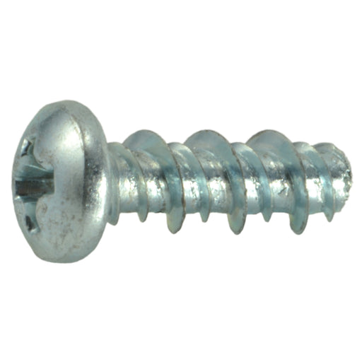 #8 x 1/2" Zinc Plated Steel Phillips Pan Head Hi-Lo Screws