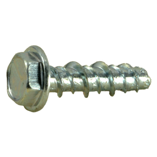 #6 x 1/2" Zinc Plated Steel Hex Head Hi-Lo Screws