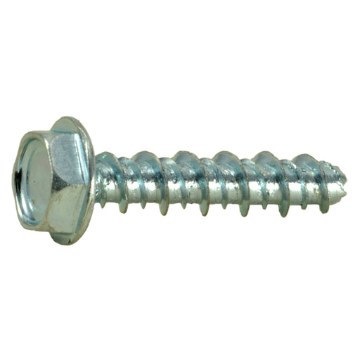 #8 x 3/4" Zinc Plated Steel Hex Head Hi-Lo Screws