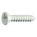 #6 x 3/4" White Steel Phillips Flat Head Sheet Metal Screws