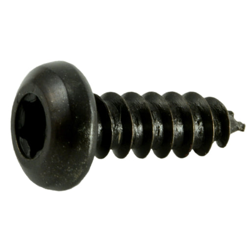 #8 x 1/2" Black Steel Star Drive Pan Head Sheet Metal Screws