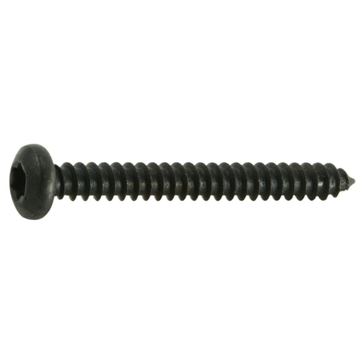 #8 x 1-1/2" Black Steel Star Drive Pan Head Sheet Metal Screws