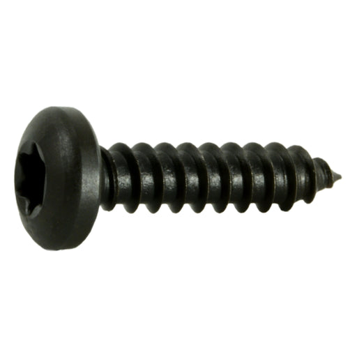 #10 x 3/4" Black Steel Star Drive Pan Head Sheet Metal Screws