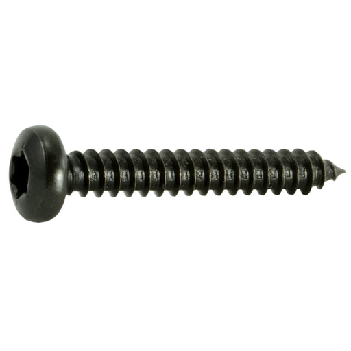 #10 x 1-1/4" Black Steel Star Drive Pan Head Sheet Metal Screws