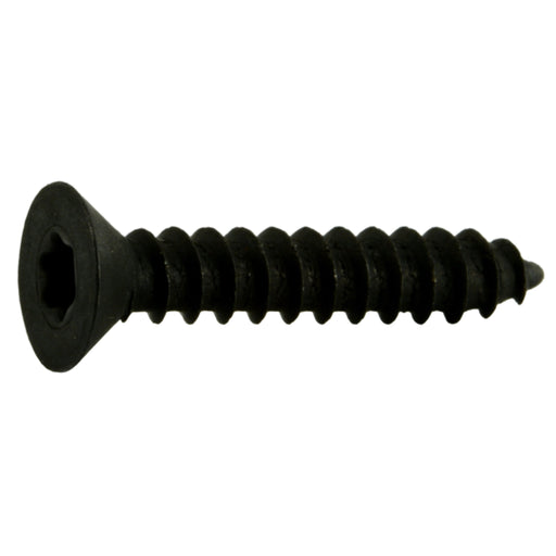 #6 x 3/4" Black Steel Star Drive Flat Head Sheet Metal Screws