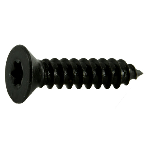 #8 x 3/4" Black Steel Star Drive Flat Head Sheet Metal Screws