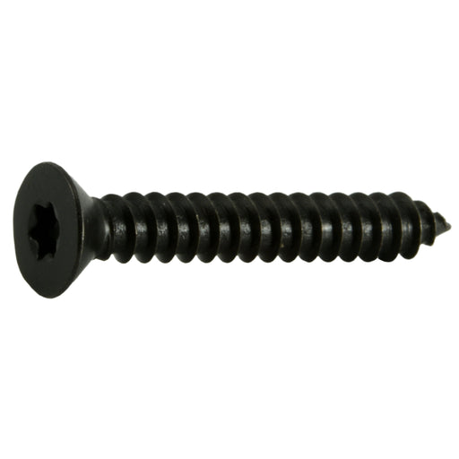 #10 x 1-1/4" Black Steel Star Drive Flat Head Sheet Metal Screws