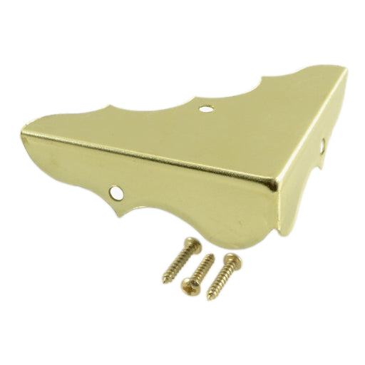 5/8" x 1-3/4" Brass Plated Steel Corner Brace