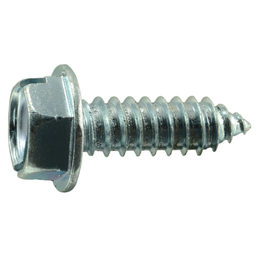 5/16" x 1" Zinc Plated Steel Slotted Hex Washer Head Sheet Metal Screws