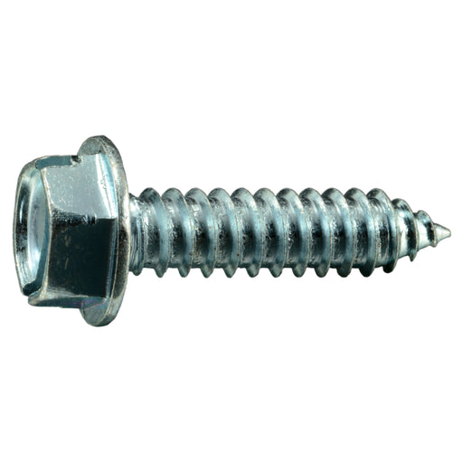 5/16" x 1-1/4" Zinc Plated Steel Slotted Hex Washer Head Sheet Metal Screws