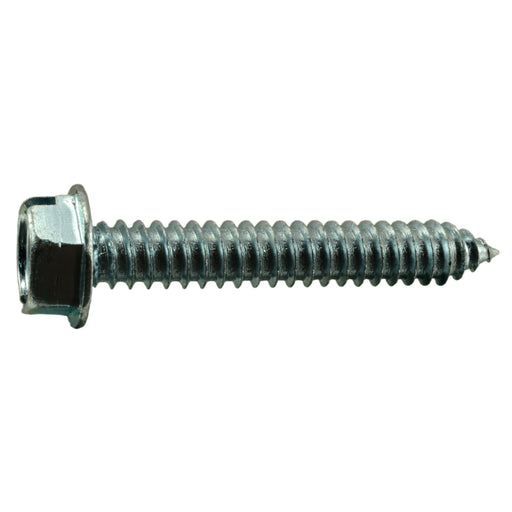 5/16" x 2" Zinc Plated Steel Slotted Hex Washer Head Sheet Metal Screws