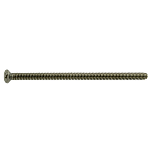 #10-24 x 4" 18-8 Stainless Steel Coarse Thread Phillips Flat Head Machine Screws