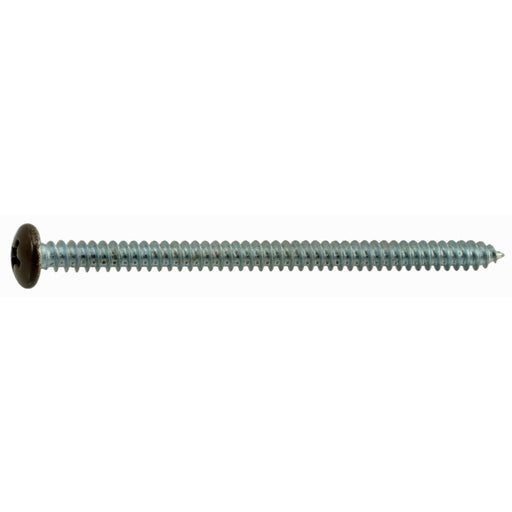 #10 x 3" Brown Painted Steel Phillips Pan Head Sheet Metal Screws