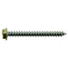 #10 x 2" Beige Painted Steel Slotted Hex Washer Head Sheet Metal Screws