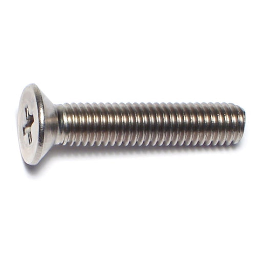 5mm-0.8 x 25mm A2 Stainless Steel Coarse Thread Phillips Flat Head Machine Screws