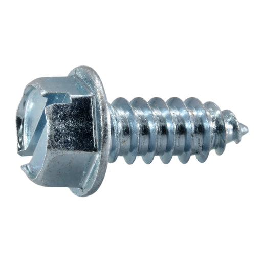 3/8" x 1" Zinc Plated Steel Slotted Hex Washer Head Sheet Metal Screws