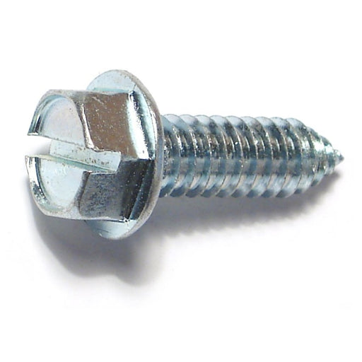 3/8" x 1-1/4" Zinc Plated Steel Slotted Hex Washer Head Sheet Metal Screws