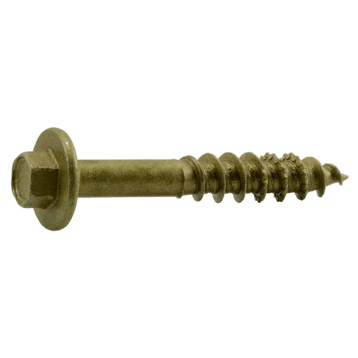 3/8" x 2" Tan XL1500 Hex Washer Head Saberdrive Construction Ledger Board Screws (12 pcs.)