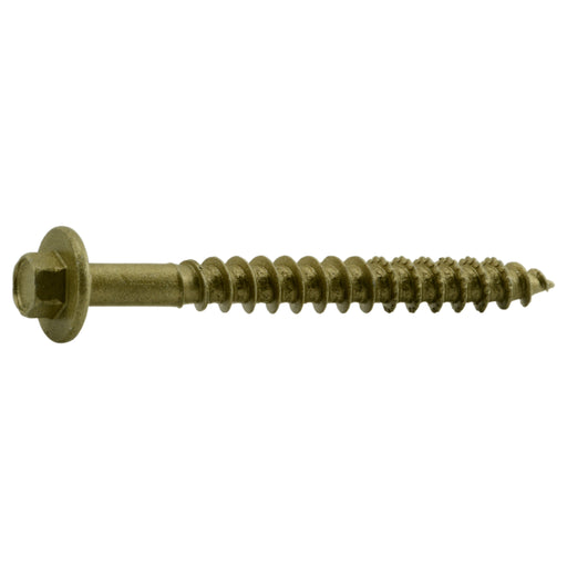 3/8" x 3" Tan XL1500 Hex Washer Head Saberdrive Construction Ledger Board Screws (10 pcs.)