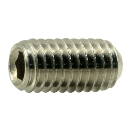 #10-32 x 3/8" 18-8 Stainless Steel Fine Thread Hex Socket Headless Set Screws