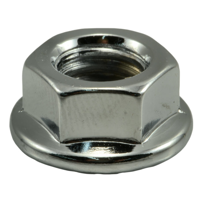 3/8"-16 Chrome Plated Steel Coarse Thread Flange Nuts