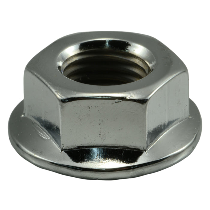 7/16"-20 Chrome Plated Steel Fine Thread Flange Nuts