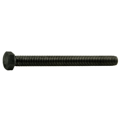 3/8"-16 x 4" Plain Grade 5 Steel Left Hand Thread Hex Cap Screws