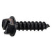 #14 x 1" Black Oxide Steel Slotted Hex Washer Head Sheet Metal Screws