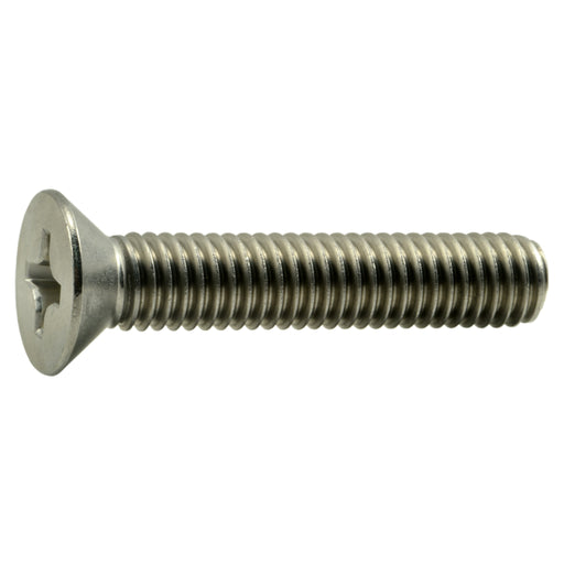 3/8"-16 x 2" 18-8 Stainless Steel Coarse Thread Phillips Flat Head Machine Screws