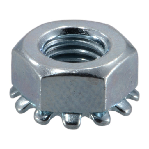 1/4"-28 Zinc Plated Grade 2 Steel Fine Thread Kep Lock Nuts