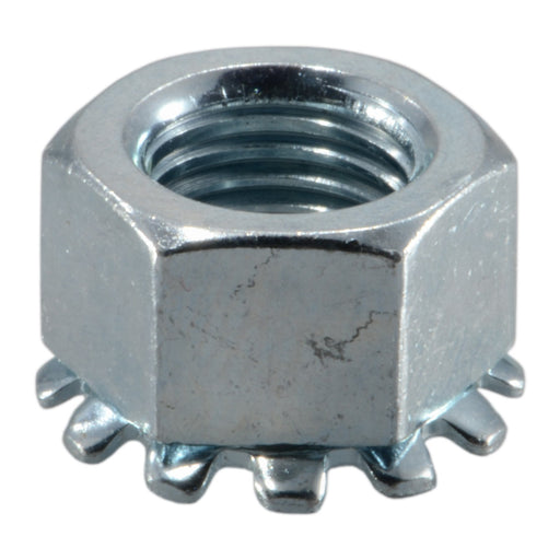 3/8"-24 Zinc Plated Grade 2 Steel Fine Thread Kep Lock Nuts